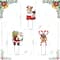 Glitzhome® 24" Metal Glitter Santa, Reindeer & Candy Cane Yard Stake Set